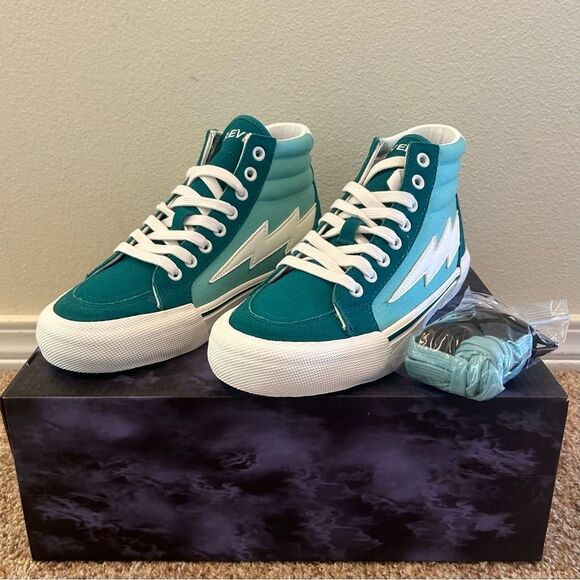 NWT Revenge X Storm Men’s Size 6 Hi-Top Bright Turg Sea Grn Shoes - Picture 2 of 10